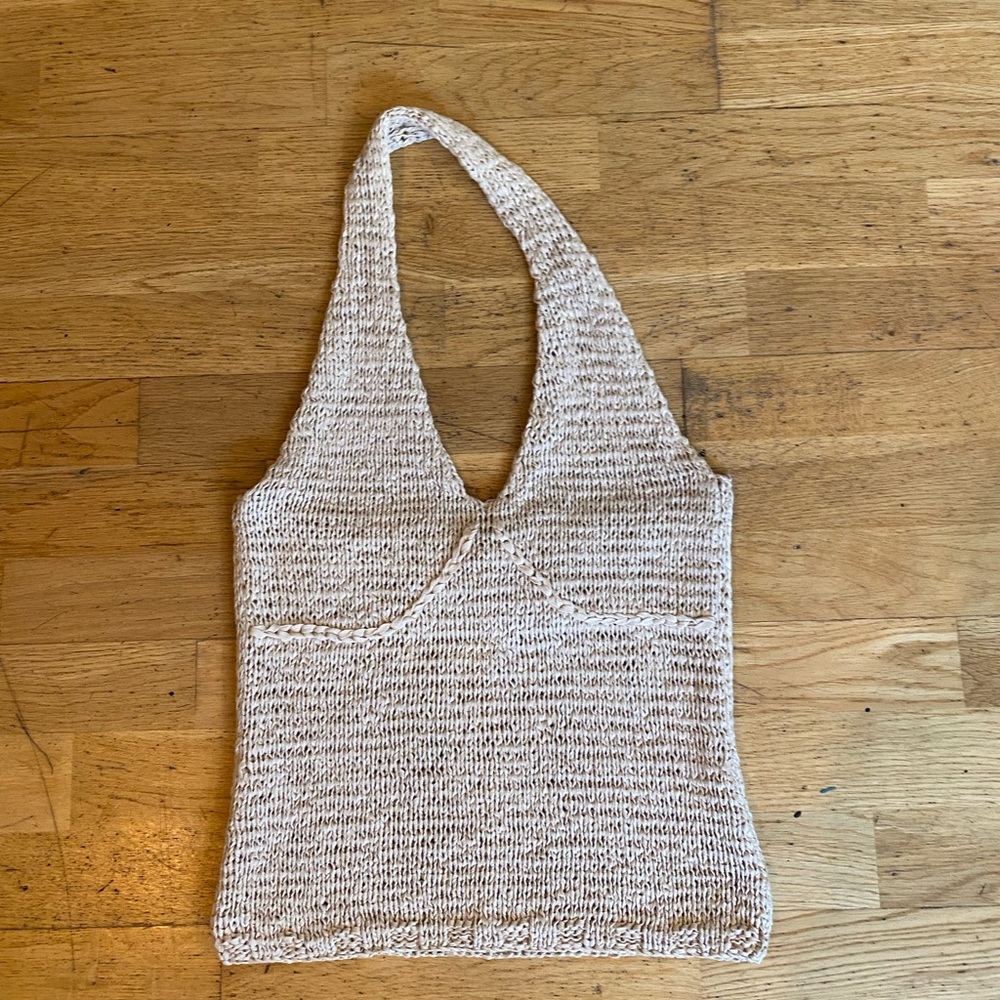 coquette knit halter top